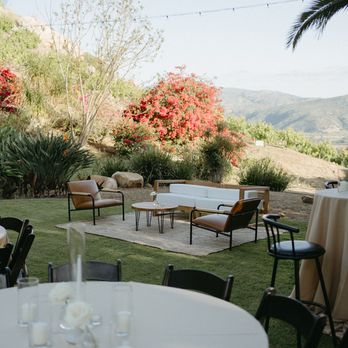 Event Party Rentals - Teak Wood Sofa + Camel Leather Lounge Chair + Wood and Metal Round Coffee Table + Jute Rug - 7'x9' - Party Equipment Rentals Near Me - Escondido, California Event Party Rentals - Teak Wood Sofa + Camel Leather Lounge Chair + Wood and Metal Round Coffee Table + Jute Rug - 7'x9' - Party Equipment Rentals Near Me - Escondido, California