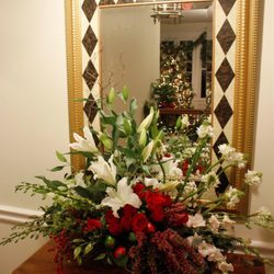 Christmas arrangement for our entry way.