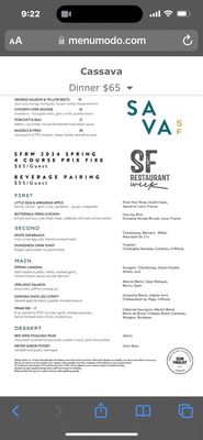 Menu photo 7 Cassava  San Francisco, CA