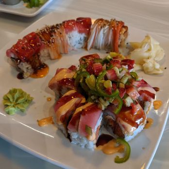 Rock N Roll Sushi - Cyndi Lauper and Pearl Jam rolls - Sushi Bars Near Me - Spring, Texas Rock N Roll Sushi - Cyndi Lauper and Pearl Jam rolls - Sushi Bars Near Me - Spring, Texas