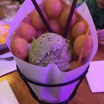 520 Dessert - Egg waffle with green tea and pocky - Desserts Near Me - Flushing, New York 520 Dessert - Egg waffle with green tea and pocky - Desserts Near Me - Flushing, New York