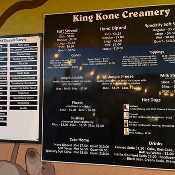 King Kone Creamery - Menu - Ice Cream & Frozen Yogurt Near Me - Hummelstown, Pennsylvania