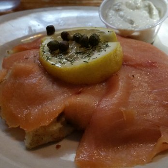 Runcible Spoon Cafe & Restaurant - Smoked Salmon Hash without Eggs - Coffee & Tea Near Me - Bloomington, Indiana