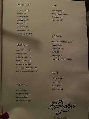 Menu photo 4 THE BUNGALOW Santa Monica, CA