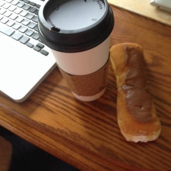 Ferroni's Allegro Cafe & Bistro - Large allegro latte and donut. - Coffee & Tea Near Me - Middlefield, Ohio