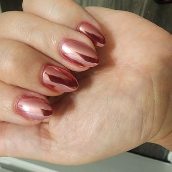 Nail Boutique - Pink chrome/metallic nails - Nail Salons Near Me - Allen, Texas