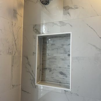 Precisionlux Home Remodeling - Shower tile and soap niche - General Contractors Near Me
