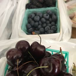 Cherries, blueberries and blackberries!