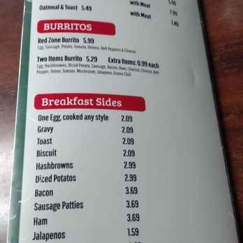 Red Zone Cafe - Menu - American Near Me - Lubbock, Texas