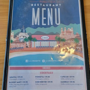 La Croisette - Drinks menu - Breakfast & Brunch Near Me - St. Pete Beach, Florida