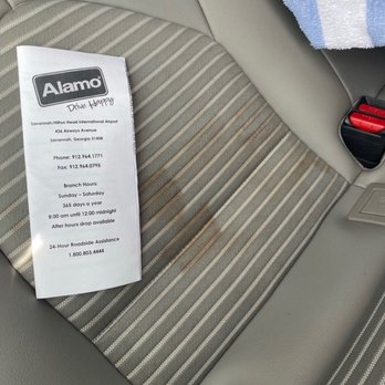 Alamo Rent A Car - Stain on both back seats! - Car Rental Near Me - Savannah, Georgia