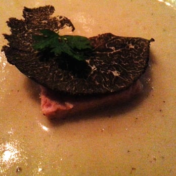 Le Papillon - Salsify Soup with Duck Royale and Truffle - French Near Me - San Jose, California