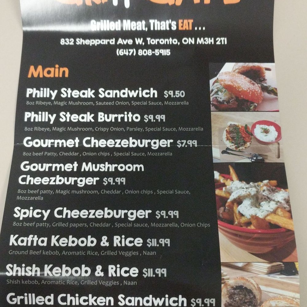 Grill Gate - Menu front - Canadian (New) Near Me - Toronto, Ontario Grill Gate - Menu front - Canadian (New) Near Me - Toronto, Ontario