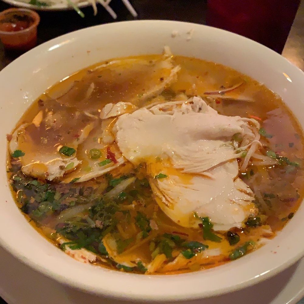 Saigon Blossoms - Chicken Rice Noodle Soup (Pho) with SPICY Broth. SO GOOD! - Vietnamese Near Me - Tucson, Arizona Saigon Blossoms - Chicken Rice Noodle Soup (Pho) with SPICY Broth. SO GOOD! - Vietnamese Near Me - Tucson, Arizona