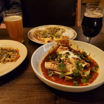 The Hip-Stir - Scallion Shrimp pancake and goat enchilada - Cocktail Bars Near Me - Marion, Iowa
