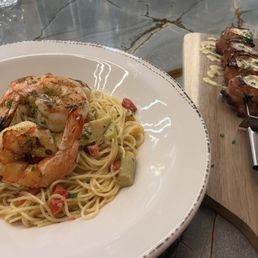 Grilled Shrimp Pasta Primavera