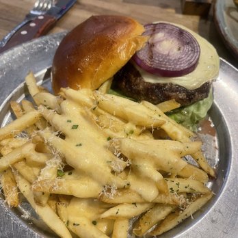 Eureka! - Happy Hour Burger $10 w/ Truffle Cheese Fries - American Near Me - Berkeley, California
