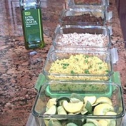 The Chef Works - Finished meals packaged in glass snap lid containers to retain maximum freshness...