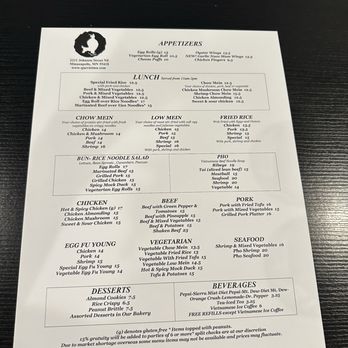 Que Viet - Menu - Vietnamese Near Me - Minneapolis, Minnesota