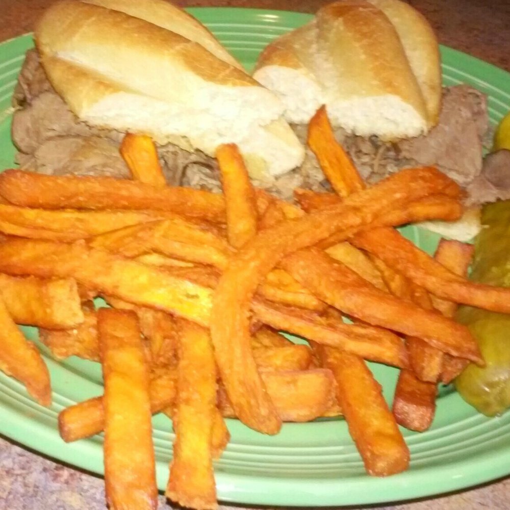 Feathers Cafe - French Dip + sweet potato fries - Cafes Near Me - Laughlin, Nevada Feathers Cafe - French Dip + sweet potato fries - Cafes Near Me - Laughlin, Nevada