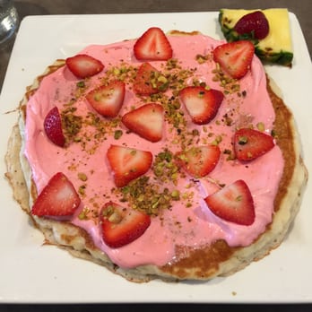 Moena Café - Strawberry Milk Pancakes petite serving - Cafes Near Me - Honolulu, Hawaii