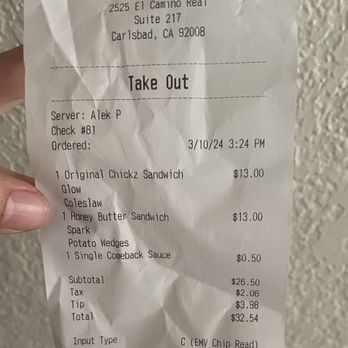 The Red Chickz - Decently priced with side included. - Chicken Shop Near Me - Carlsbad, California