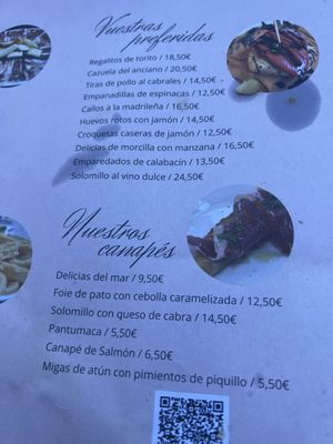 Menu photo 1 El Anciano Rey de los Vinos Madrid, M Menu photo 1 El Anciano Rey de los Vinos Madrid, M