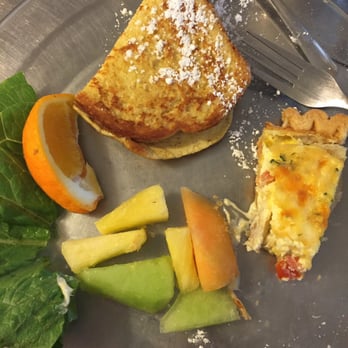 East Shore Cafe - Half crab tomato quiche and half Apricot cream cheese French toast. Me and the hubs shared... - Breakfast & Brunch Near Me - Daphne, Alabama