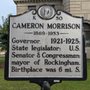 Photo of Cameron Morrison Historical Marker