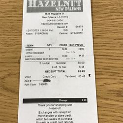 Hazelnut - Yes, I was there & purchased items!