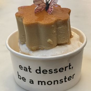 Mini Monster Cafe - Horchata ice cream with flan - Ice Cream & Frozen Yogurt Near Me - Long Beach, California Mini Monster Cafe - Horchata ice cream with flan - Ice Cream & Frozen Yogurt Near Me - Long Beach, California