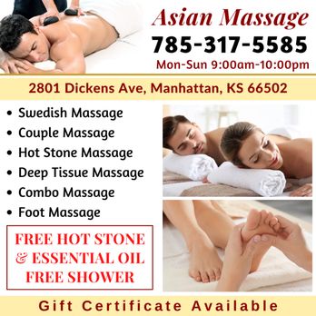 Asian Massage - Walk-in & Appointment Welcome - Massage Near Me - Manhattan, Kansas Asian Massage - Walk-in & Appointment Welcome - Massage Near Me - Manhattan, Kansas