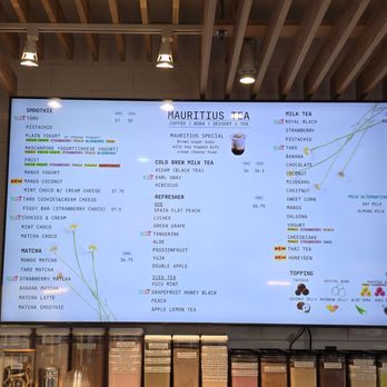 Mauritius Tea - Menu board 2025 - Bubble Tea Near Me - University Place, Washington Mauritius Tea - Menu board 2025 - Bubble Tea Near Me - University Place, Washington