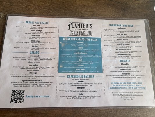 Menu photo 1 Planters Gastropub Monroe, LA