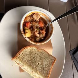 Pin High Bar & Grille - Half soup of the day (lentil) and half turkey and cheese sandwich