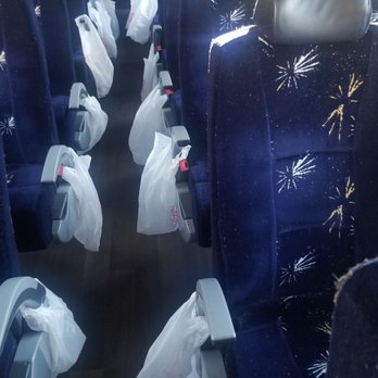 OurBus - Clean, new seats with garbage bags - Buses Near Me OurBus - Clean, new seats with garbage bags - Buses Near Me