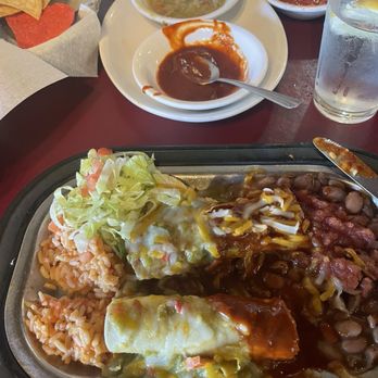 Los Amigos Restaurant - Enchiladas Christmas style - New Mexican Cuisine Near Me - Santa Fe, New Mexico