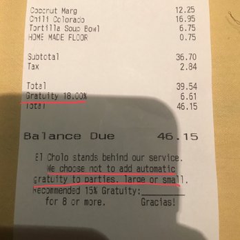 El Cholo - Questionable restaurant policy. - Mexican Near Me - Anaheim, California El Cholo - Questionable restaurant policy. - Mexican Near Me - Anaheim, California