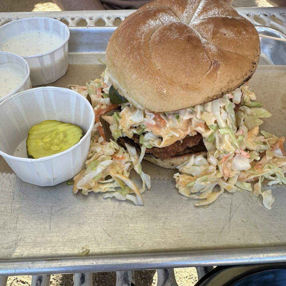 Mammoth Brewing - Chic-Fil siracha sandwich - Breweries Near Me - Mammoth Lakes, California