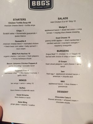 Menu photo 5 BBG’s Austin, TX