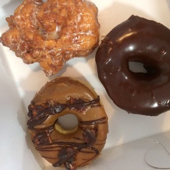 Five-O Donut Co - Clockwise: apple fritter,chocolate glazed and super trooper - Donuts Near Me - Sarasota, Florida Five-O Donut Co - Clockwise: apple fritter,chocolate glazed and super trooper - Donuts Near Me - Sarasota, Florida