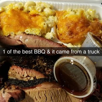 Nelson's BBQ - 2 meat plate with brisket and ribs with double mac. - Barbeque Near Me - San Antonio, Texas