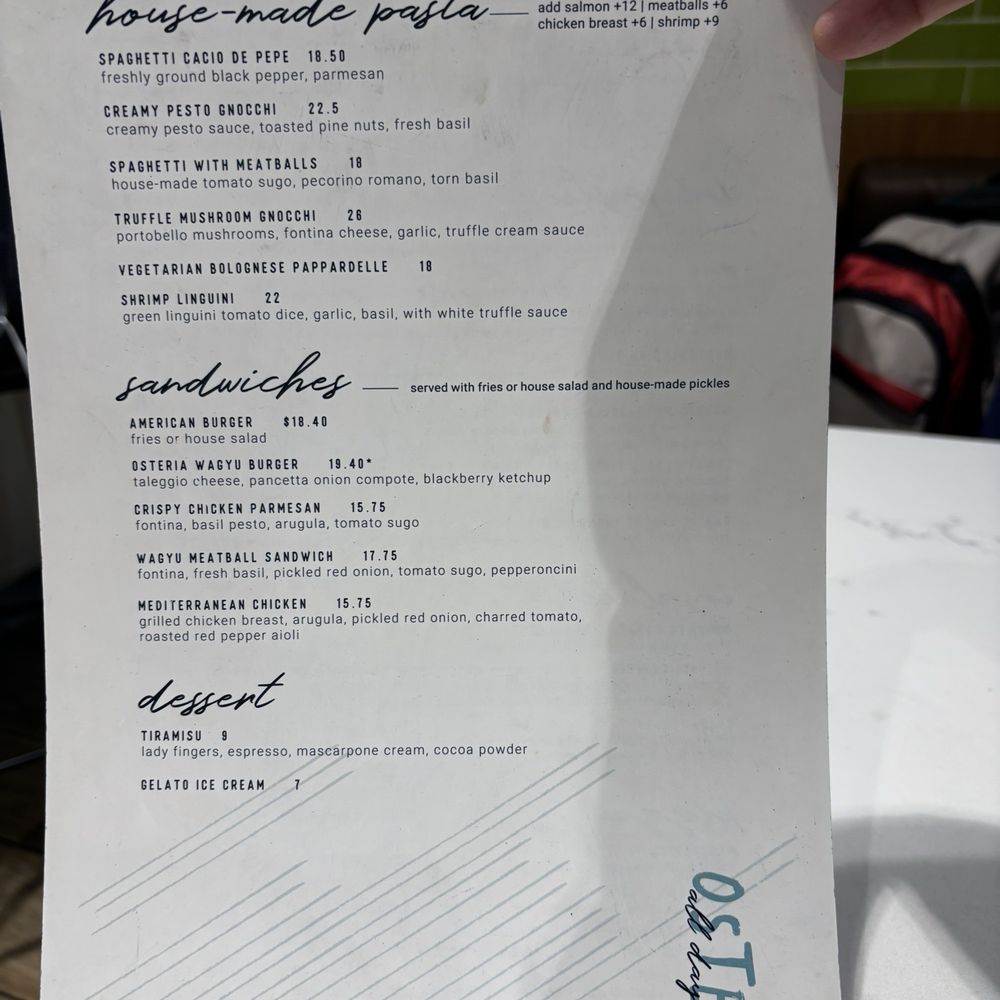 Osteria - Menu - Desserts Near Me - Oklahoma City, Oklahoma Osteria - Menu - Desserts Near Me - Oklahoma City, Oklahoma