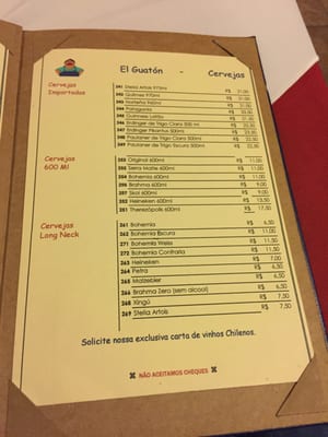 Menu photo 2 El Guatón Restaurante São Paulo, SP