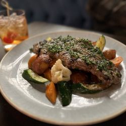 Phoenix Flame - 8oz Argentinian style NY Steak with potatoes and veggies