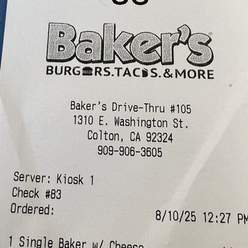 Baker's Drive-Thru - Burgers Near Me - Colton, California Baker's Drive-Thru - Burgers Near Me - Colton, California