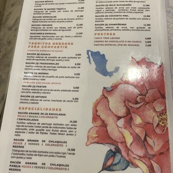 Te Quiero Tequilla - Menu - Mexican Near Me - Salamanca, SA
