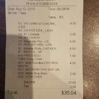 Sidestreet Pho - Delicious dinner for 2 adults and 2 kids with 2 drinks, only $35.04! - Vietnamese Near Me - Alameda, California