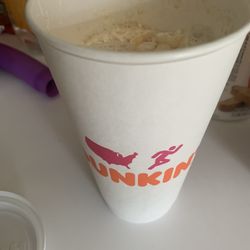 Dunkin' - Luke warm pumpkin signature LARGE oat milk Latte