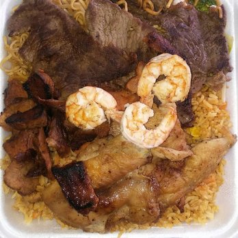 Seree Coffee Shop - Combo #3: teriyaki chicken & beef, bbq pork & 3 shrimp - Breakfast & Brunch Near Me - Los Angeles, California